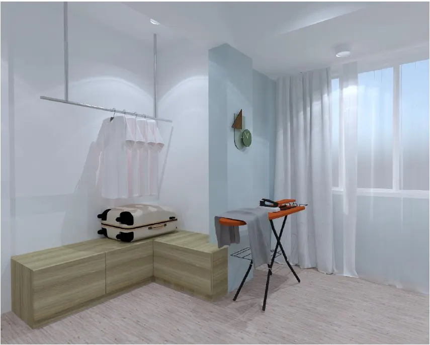Zaques Hotel Room 2 3D Drawing
